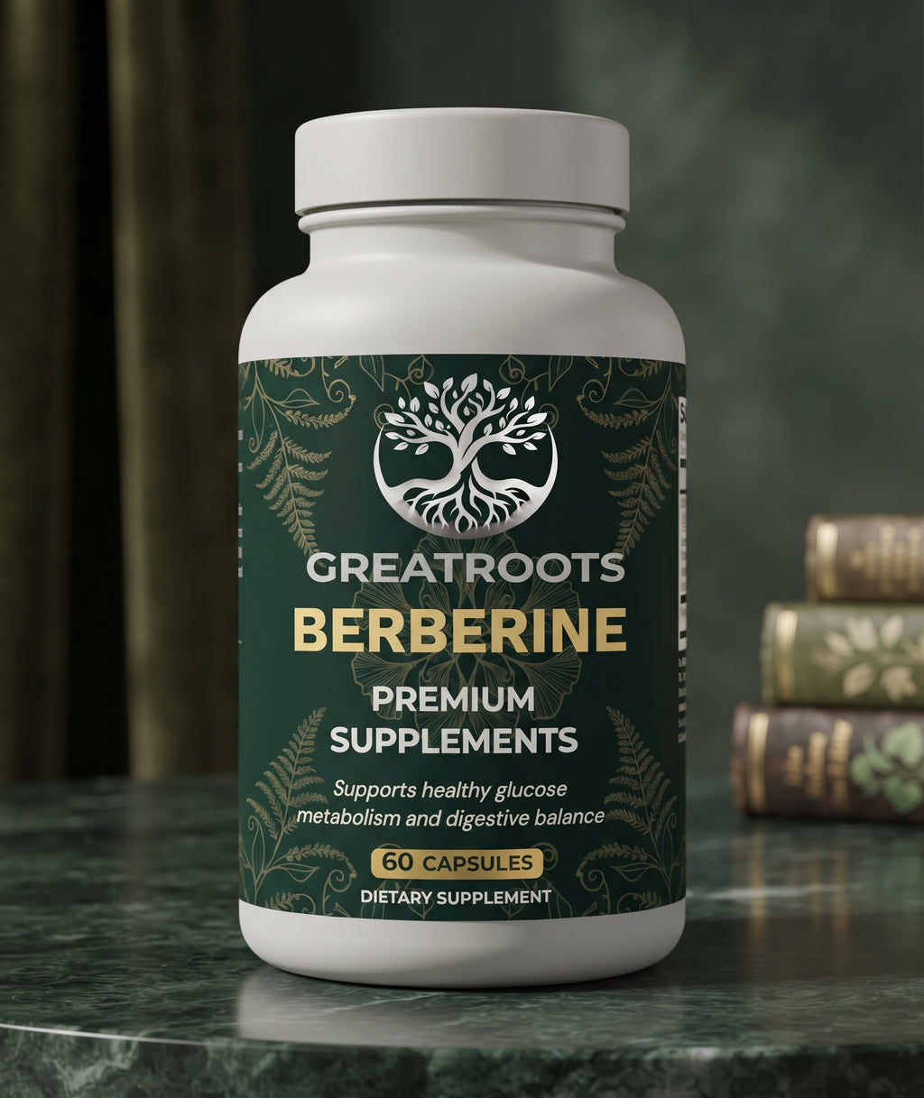 GreatRoots Berberine – Glucose Metabolism & Digestive Support