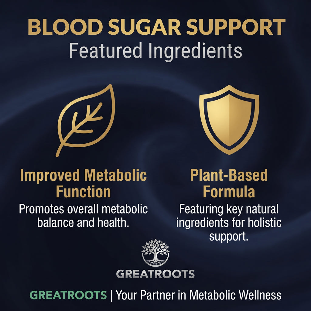 Blood Sugar Balance - Advanced Metabolic & Glucose Support Formula | 60 Capsules | GreatRoots