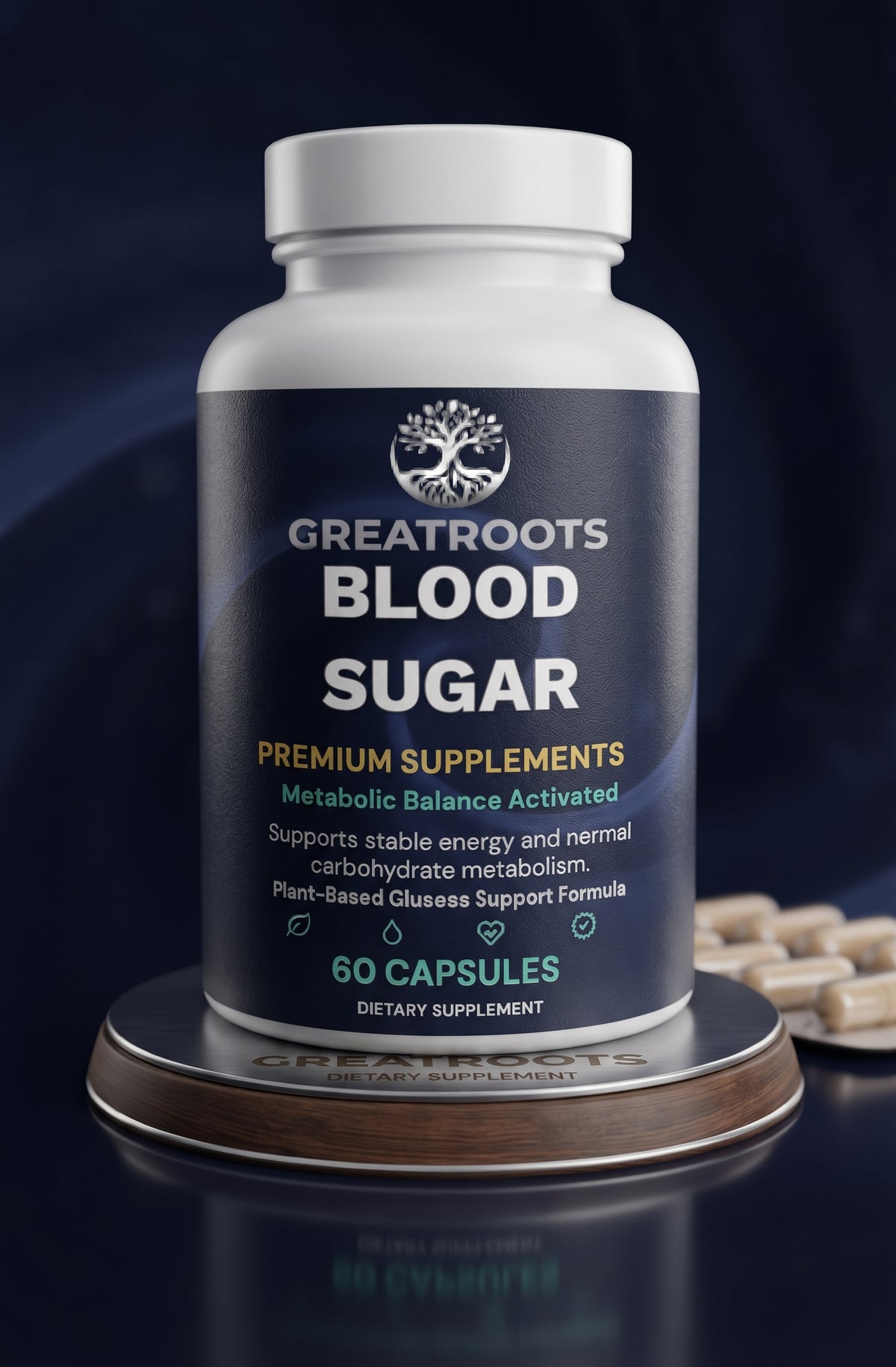 Blood Sugar Balance - Advanced Metabolic & Glucose Support Formula | 60 Capsules | GreatRoots